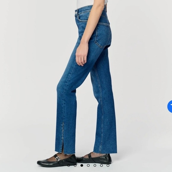 Warp + Weft MAB Slim Straight Side Slit Jeans 26 High Waisted - Picture 2 of 12